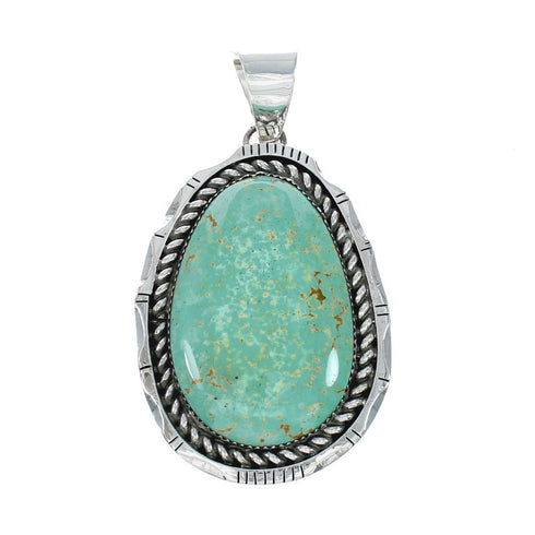 Navajo Native American Turquoise Sterling Silver Pendant NN20074